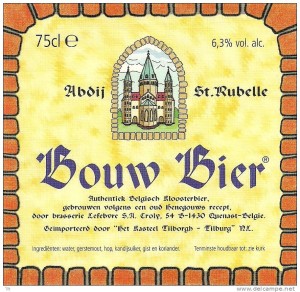 Bouwbier, Authentiek Belgisch Kloosterbier - etiket